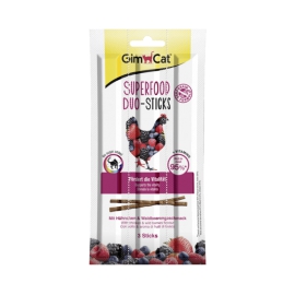 GimCat Superfood Duo Sticks Pollo e Aroma di Frutti di bosco