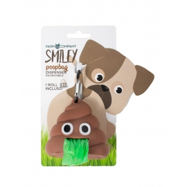 Farm Company PORTA SACCHETTI SMILEY CON ROTOLO INCLUSO