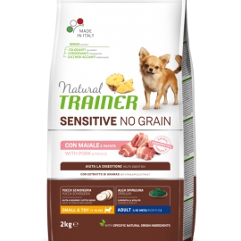 Natural Trainer Sensitive No Grain Small & Toy Adult con maiale e patate