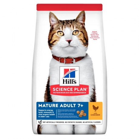 Hill's Science Plan Mature Adult 7+ Alimento per Gatti al Pollo