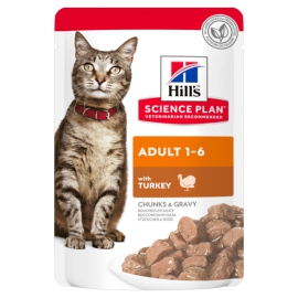 Hill's Science Plan Adult Alimento per Gatti con Tacchino Bustina