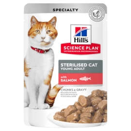 Hill's Science Plan Young Adult Sterilised Cat Alimento per Gatti con Salmone Bustina
