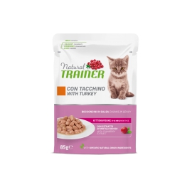 Natural Trainer Kitten&Young con bocconcini di tacchino in salsa